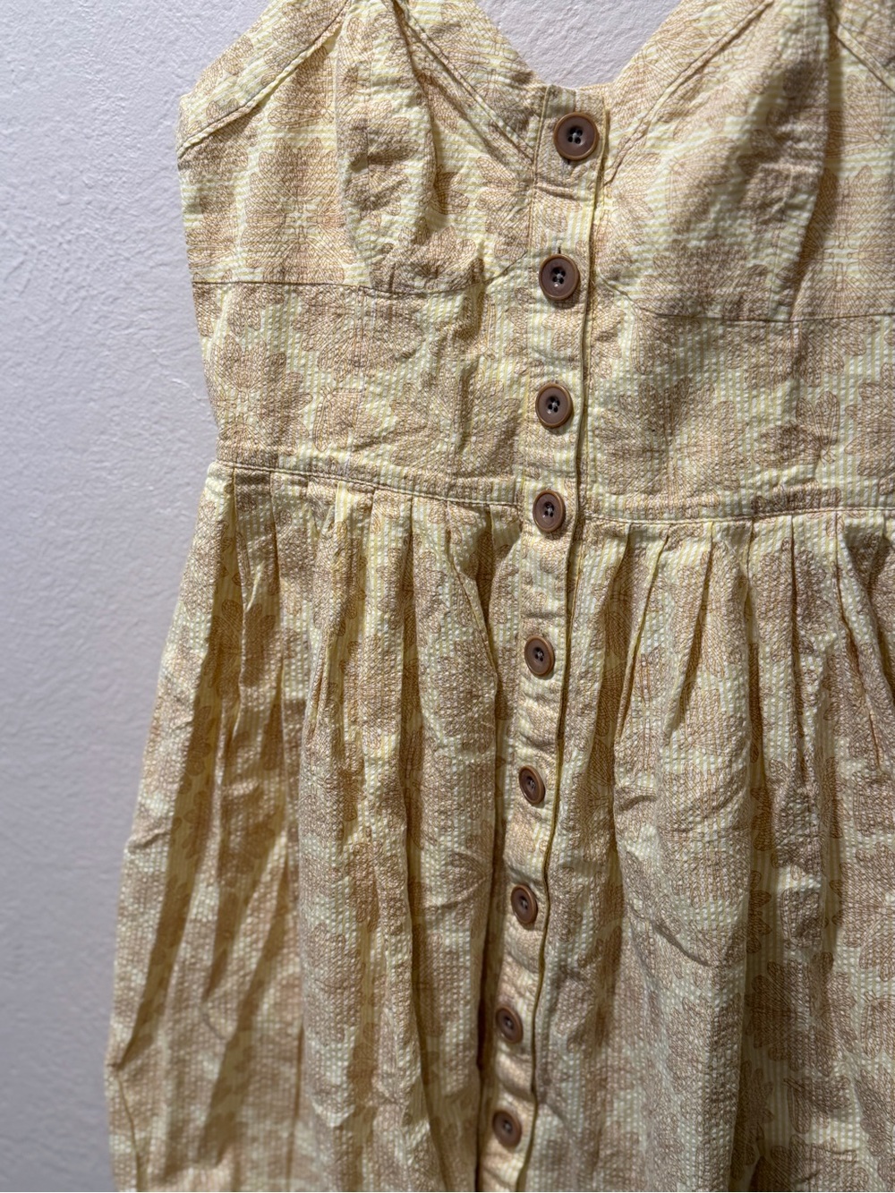 Maeve Yellow Button-Front Mini Sundress - Picture 3 of 5